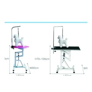 Air pressure adjustable grooming tables