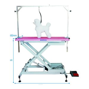 Electric height adjustable grooming table