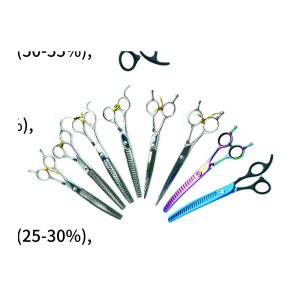 Professional grooming scissors collection